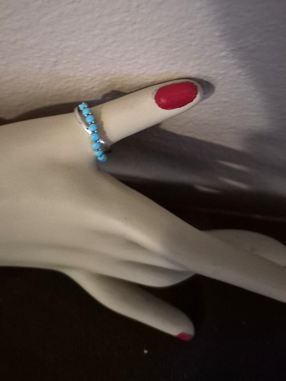 Sleeping Beauty Turquoise Crossover Ring Size 8